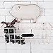 NIKKY HOME Shabby Chic Style Wall Mounted Wire Mesh Storage Rack Basket Decor, White Piggy