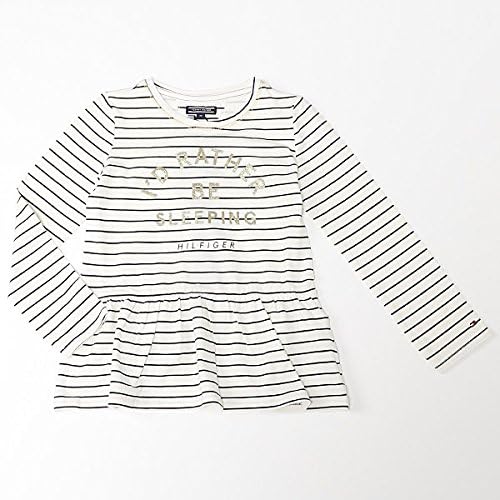 Amazon トミーヒルフィガー キッズ Tommy プリンテッドストライプミニワンピース 118ホワイト 100 4 スカート 通販