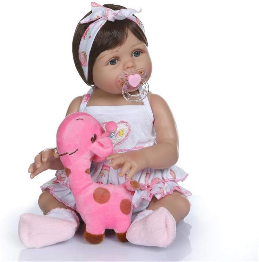 Prezzo LVYE1 47CM Appena Nato Bebe Bambola Reborn Baby Girl Doll in Tan Pelle Corpo Pieno di Silicone Giocattolo del Bagno Dolls Regalo di Natale Gfit Offerte