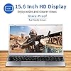 Laptop 15.6 inch, 1920x1080HD display, Intel J4115 CPU. 8GB RAM，256GB SSD，Windows 10（gray）
