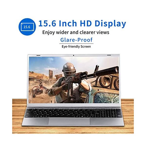 Laptop 15.6 inch, 1920x1080HD display, Intel J4115 CPU. 8GB RAM，256GB SSD，Windows 10（gray）