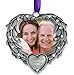 in Memory Photo Ornament - Always in My Heart - Angel Wings Picture Christmas Ornament - Sympathy Gifts - Bereavement Gifts - Gift-Storage Bag Included - Measures 3.25