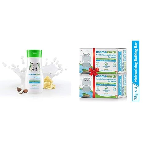 Mamaearth Daily Moisturizing Lotion For Babies (200 Ml) And Mamaearth Bathing Bar For Babies