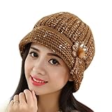 Tuscom Fashion Women Lady Winter Warm Crochet Knitted Hat (Coffee)