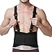 Lumbar Support Belt with Suspenders for Men - Adjustable & Light - Back Brace Shoulder Holsters - Lower Back Pain, Work, Lifting, Exercise, Sport - Neotech Care Brand - Black - Size XXL