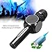 ESHISHANG Multi Magic Karaoke player Portable Wireless Bluetooth Microphone with Mic Speaker Condenser Fashion Home Mini Karaoke Player KTV Singing Record for Apple Samsung iPhone Smart Phone (Black)