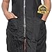 Mane Caper Rhinestone Salon Apron, Professional Quality Thigh Length with Collar Nylon Material Light Weight Extra Durability Protection. Specialized for HairCutting (black)