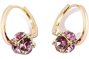 SOMEKI Lymphatic Drainage Slimming Hoop Earrings, Rhinestone Hoop Flysmus Halolux Lymphvity Germanium Earrings Lymphatic Acupuncture Earrings Fashion Jewelry Gift For Women