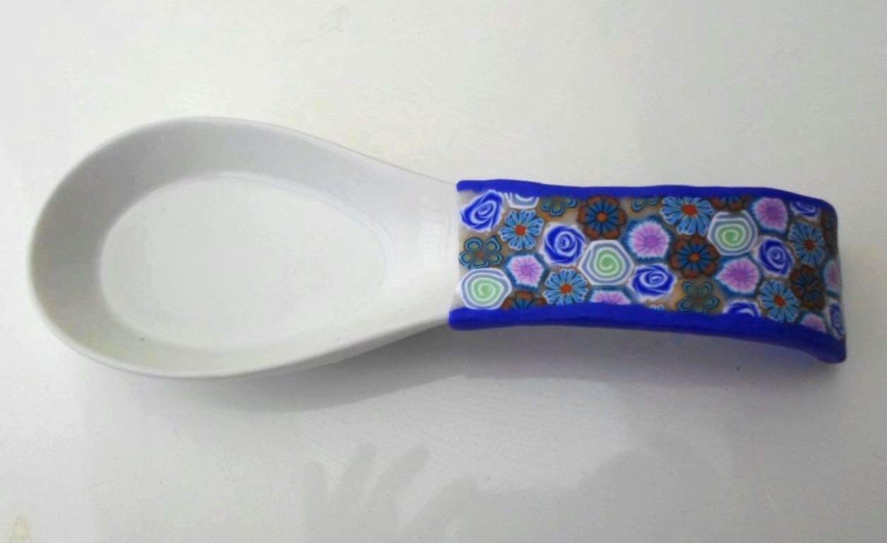 Spoon Holder, Ceramic Spoon Rest Handmade Decore with