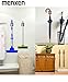 MENXEN Plastic Broom Holder, Wall Mounted, Anti-Slip, 4 Pack, for Home, Kitchen, Garden, Garage Storage
