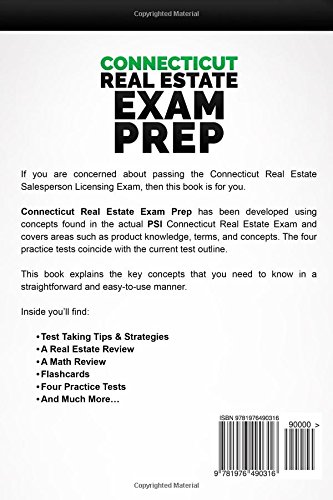 Connecticut Real Estate Exam Prep The Complete Guide To Passing The Connecticut Psi Real Estate Salesperson License Exam The First Time Larsen Janet 9781976490316 Amazon Com Books