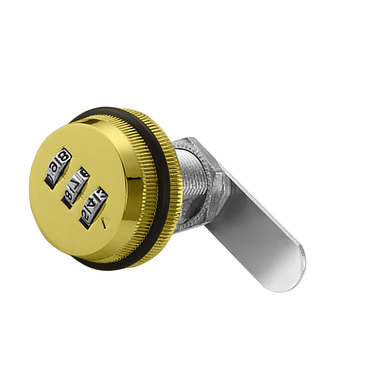 3 Digit Code Combination Cam Lock 30mm Password Coded Locks Zinc Alloy Coded Security Lock for Box Cabinet Mailbox Drawer Door Furniture Gold