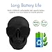 Quarkware Skull Protable Wireless Stereo Bluetooth Speaker with HD Sound and Bass, Cool Creative Gift Halloween Gift Party Time Prop (Matte Black)