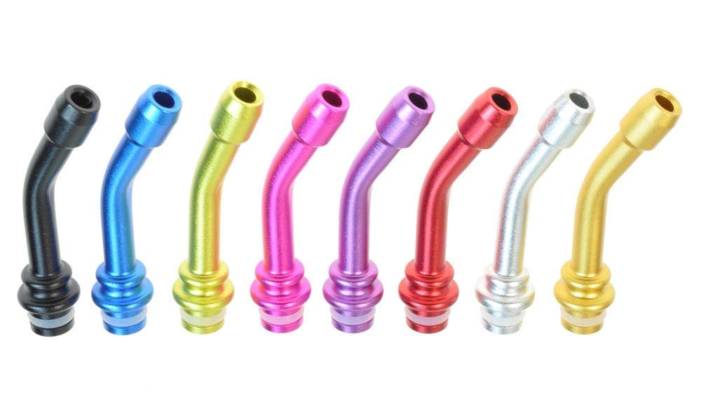 Armerah Pipe Stem Jr 510 Drip Tip eCig Mouthpiece Long/Narrow Aluminium/Solid 5 Pack Assorted Colours