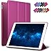 New iPad 9.7-inch 2018 2017 Case, ROARTZ Metallic Magenta Slim-Fit Smart Rubber Folio Case Hard Cover Light-Weight Wake Sleep for Apple iPad 5th 6th Generation Retina Model A1893 A1954 A1822 A1823