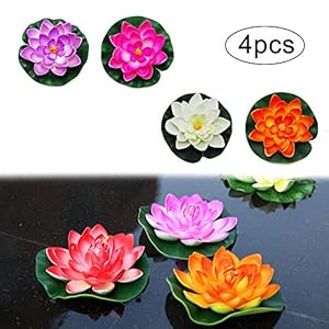 4-Pcs-Solar-Water-Feature-Artificial-Lotus-Floating-Pond-Planter-Realistic-Water-Lily-Fountain-Waterproof-Landscape-Plants-Decoration-18cm-As-Shown-1 4 Pcs Water Feature Artificial Lotus Floating Pond Planter Realistic Water Lily Fountain Waterproof Landscape Plants…