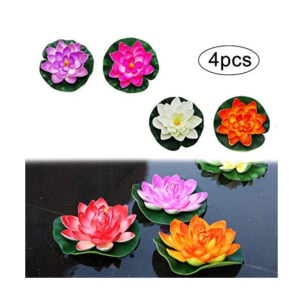 4-Pcs-Solar-Water-Feature-Artificial-Lotus-Floating-Pond-Planter-Realistic-Water-Lily-Fountain-Waterproof-Landscape-Plants-Decoration-18cm-As-Shown-1 4 Pcs Water Feature Artificial Lotus Floating Pond Planter Realistic Water Lily Fountain Waterproof Landscape Plants…