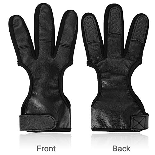 image for Eamber Archery Shooting Gloves Three Finger Protective Archery Gloves 