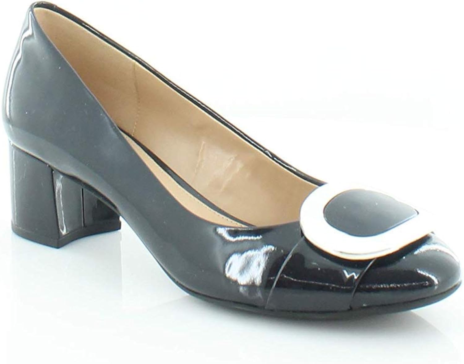 Micahel Michael Kors Pauline Patent Mid Pumps Navy/Admiral