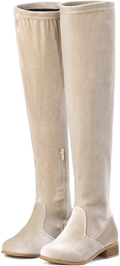 Fashion Knee The Over Suede Boots Long Womens Solid Boots Fashion Knee The Over Suede Boots Long Womens Solid Boots