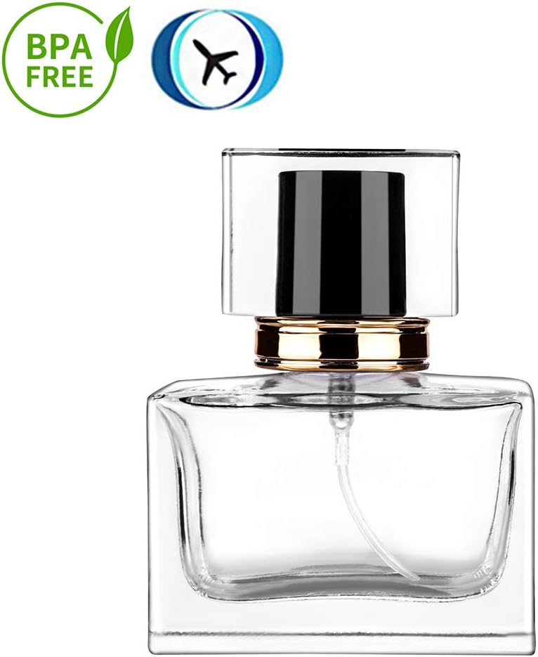 Perfume Bottles, 1oz Perfume Atomizer, Mini Clear Spray Bottle With Black Sprayer 1oz/30ml