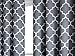 HLC.ME Lattice Print Thermal Insulated Room Darkening Blackout Grommet Tier Valance for Kitchen, Bedroom, Living Room & Small Windows - Grey - 52