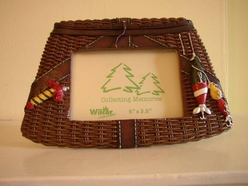 Fishing Creel Basket Photo Holder Picture Frame