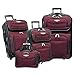 Travel Select Amsterdam Expandable Rolling Upright Luggage Set 4-Piece, Burgundy primary