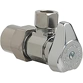 BrassCraft G2PR19 1/2 in. Nom CPVC x 3/8 in. O.D. Brass/Chrome Angle Valve