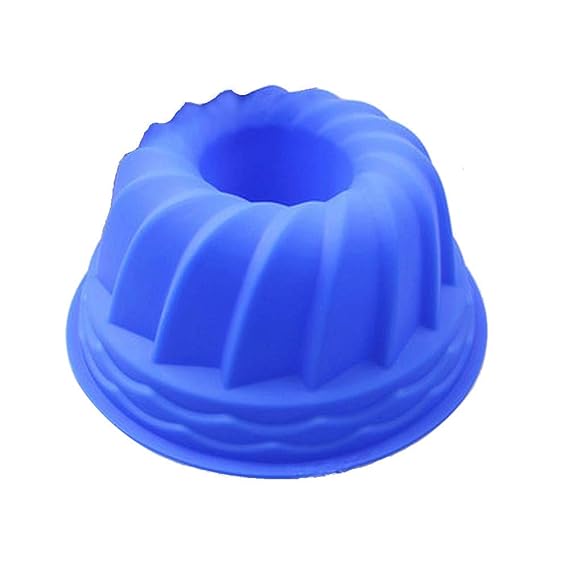 Hanseatic Consumables flexibele Silikon Gugelhupf Backform in Blau | 25x9cm Antihaftbeschichtet | BPA Freies Lebensmittel Sil