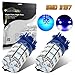 Partsam 1Pair Blue 3156 3157 Backup Reverse Light 3357 4057 3155 3456 P27W Daytime Running Light Bulbs Ultra Bright 60-3528-SMD Led