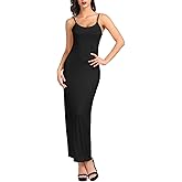 Kate Kasin Women Adjustable Spaghetti Strap Long Cami Full Slip Underdress
