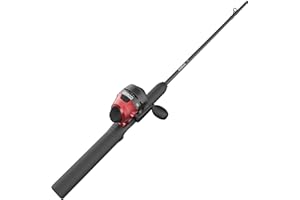 Zebco 101 Spincast Reel and 2-Piece Fishing Rod Combo, 5-Foot Fiberglass Rod with EVA Handle