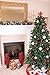 Clever Creations Red and White Flower 3 Pack Christmas Tree Ornaments