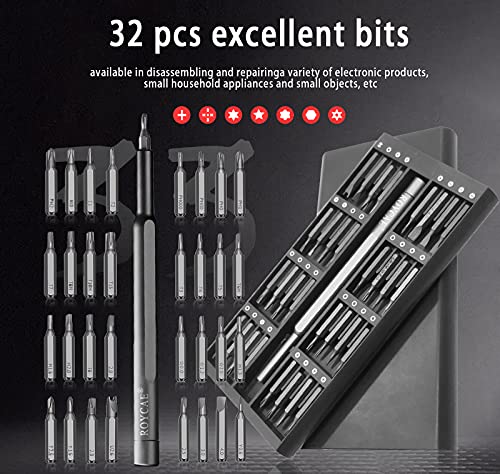 Royace Screwdriver Kit,33 in 1 Screwdriver Set,Electronics Tool kit Screwdriver Sets Computer Tool Kit Computer Tools Small Screwdriver Set Phone Repair Tool Kit for Laptop,Phone