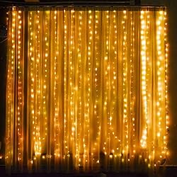 Dazzle Bright Curtain String Lights, 300 LED 9.8ft