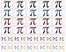 40 Removable Stickers: Pi Symbol, Pi Day Math Party Favors, Decals