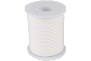 McFanBe Braided Nylon Twine Cord Thread String for Necklace Bracelet Jewelry Making Crafting Accessories (White, 2mm-98feet)