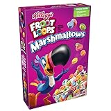 Kellogg’s Froot Loops Breakfast Cereal with Fruity Shaped Marshmallows, Low Fat, 10.5 oz Box