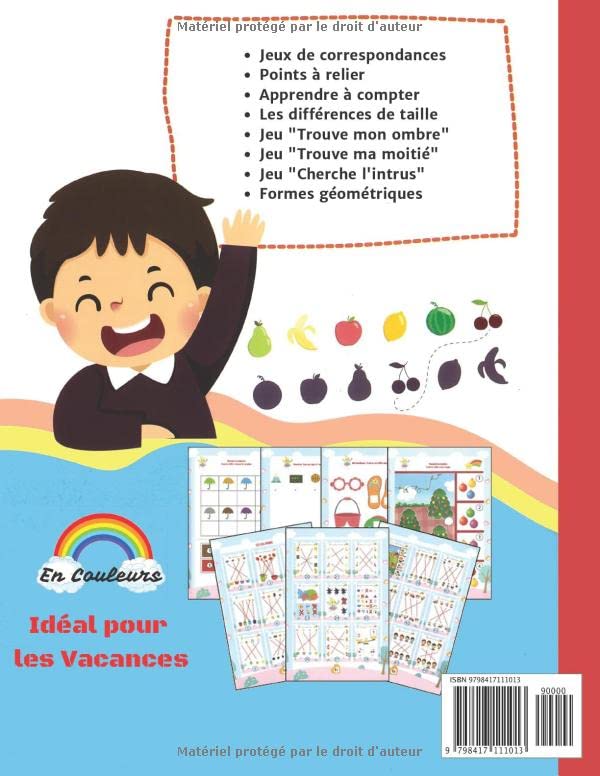 Je Stimule Mon Cerveau Qi Cahier D'activités Pour Les Enfants De 3 À 5 Ans:  Livre De Jeux D'éveil Et Exercices Éducatifs Et Ludiques | Idéal Pour Les  ... Algorithmes Symétrie (French