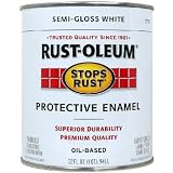 Rust-Oleum 7797502 Stops Rust, 32 oz. Quart, Semi Gloss White, Can
