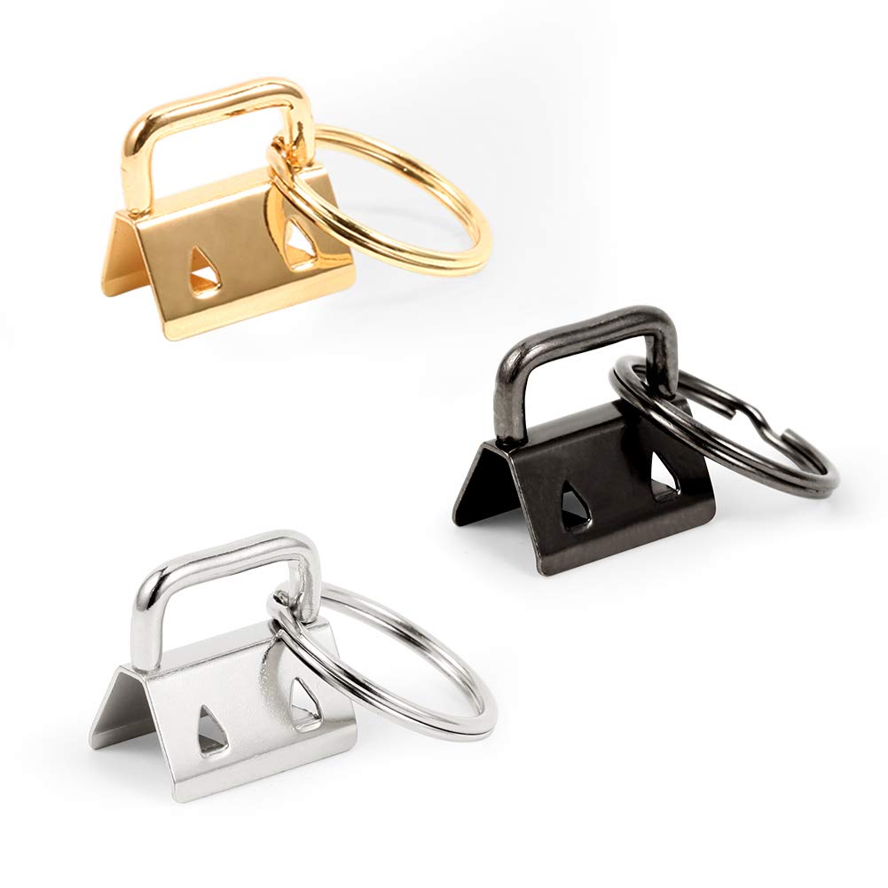 SPEEDWOX Key Fob Hardware 0.8 Inch Mixed Set of 25 with Key Rings Ribbon Webbing — image 1