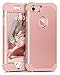 iPhone 8 Case, iPhone 7 Case, BENTOBEN 3 in 1 Hybrid Hard PC Cover & Soft Silicone Bumper Heavy Duty Slim Shockproof Full Body Rugged Protective Phone Case for iPhone 7 & iPhone 8 (4.7Inch), Rose Gold primary