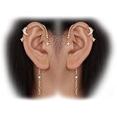 Crystal Ear Cuffs Non Pierced Ear Wrap Earrings Rhinestone Zircon Star Moon Earrings Bridal Wedding Jewelry for Women