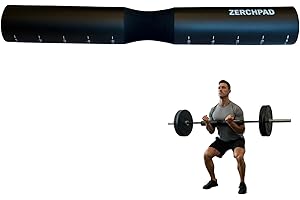 ZerchPad Barbell Pad Squat Pad Designed Specifically for Zercher Squats - Great for Zercher Squats, Front Squats and Hip Thrusts — Extra Long Length—Fit Standard and Olympic Bars Perfectly