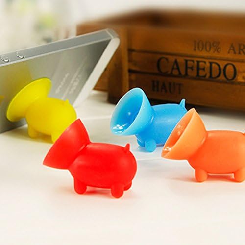 Universal Piggy Cell Phone Stand Yonson Flexible Suction Cup Portable Smart Phone Stand Holder for iPhone / Samsung and so on(Pack of 4,Color Sent Randomly)