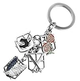 Beautyforall Anime Attack on Titan Keychain Pendants Metal Charm for Phone