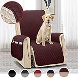 MOYMO Reversible Oversized Recliner Chair Cover,Durable Recliner Slipcover with 2 Inch Strap,Machine Washable Recliner Cover for Dogs,Kids,Pets(Recliner Oversize:Chocolate/Beige)