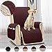 MOYMO Reversible Oversized Recliner Chair Cover,Durable Recliner Slipcover with 2 Inch Strap,Machine Washable Recliner Cover for Dogs,Kids,Pets(Recliner Oversize:Chocolate/Beige)