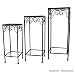 Milltown MerchantsTM Plant Stands - Set of 3 Metal Plant Stands - Indoor/Outdoor Nesting Wrought Iron End Tables - Square Black Flower Stands primary